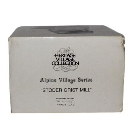 Dept 56 Stoder Grist Mill 59536 Alpine Village Series Mountain 1988 Original Box - Picture 8 of 8
